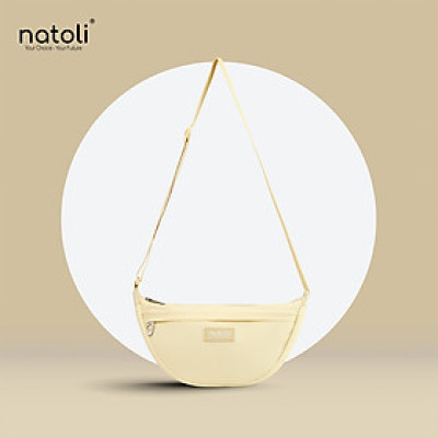 Túi phao đeo chéo nam nữ hình bán nguyệt NATOLI túi bánh bao chần bông vải canvas chống nước tốt-Soft Touch Crossbag T26