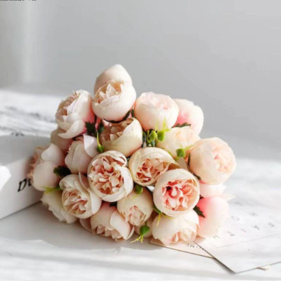 Bó Hoa Hồng 27 Bông Nhân Tạo Hoa Camellia Hoa Mẫu Đơn Hoa Hồng Hoa Cô Dâu Cho Tiệc Cưới Văn Phòng Trang Trí Nhà Cửa - HÀNG CHÍNH HÃNG MINIIN