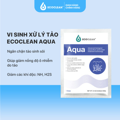 EcoClean Aqua - Men Vi Sinh Xử Lý Nước Ao Nuôi Tôm, Cá - Gói 100g