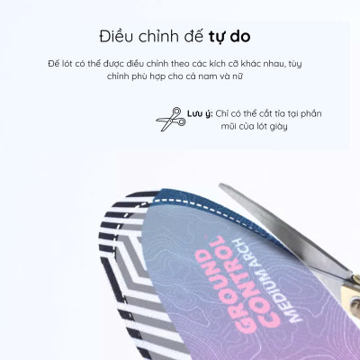 Lót giày cho chân vòm cao Spenco Ground Control High Arch ôm sát vòm chân, hỗ trợ giảm đau cân gan chân, gân achilles