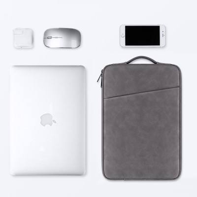 Túi Chống Sốc Laptop Teement TM01 2 Ngăn Có Quai Xách Đứng, Vân Da Mịn Chất Liệu Da Chống Thấm Nước Bảo Vệ Cho Macbook, Laptop, 13 Inch, 14 Inch, 15 Inch, 15.6 Inch- Hàng Chính Hãng 