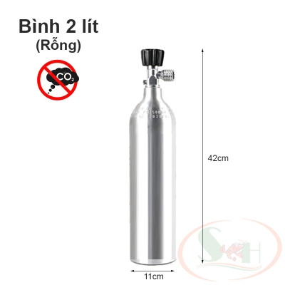 Bình co2 nhôm Taiwan Aqua Classic DIY 1L / 2L / 4L rỗng khí bể thủy sinh cá tép cảnh