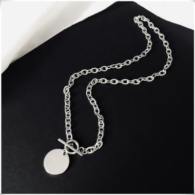 Vòng cổ thời trang nam nữ titan thép mix vảy tròn