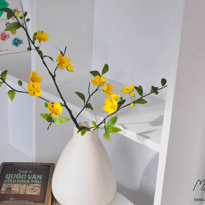 Hoa giấy handmade trang trí Tết, Cành Hoa Mai handmade , Maypaperflower - hoa giấy nghệ thuật, hoa cắm bình, decor nhà ở