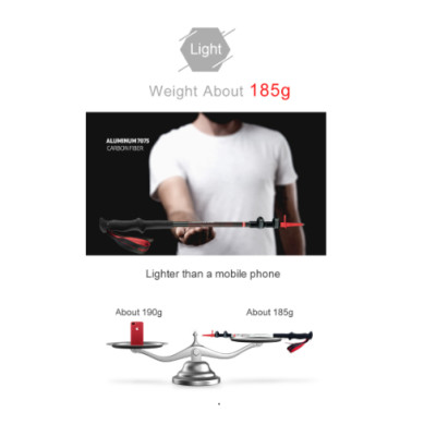 Gậy trekking leo núi Carbon siêu nhẹ Naturehike ST06 NH17D006-D