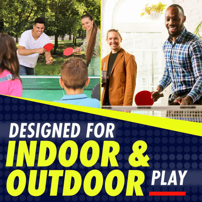 Combo 2 Vợt Bóng Bàn Tặng Kèm 3 Quả Bóng Bàn + Kẹp Trụ Lưới Bóng Bàn Rút Gọn Nhựa ABS 1,7m Chính Hãng dododios