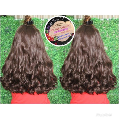 Tóc giả chữ u 3/4 xoăn gợn cao cấp