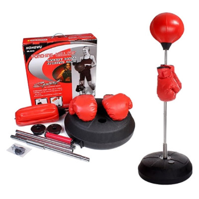 Bóng tập đấm lắc lư phản xạ chiều cao điều chỉnh từ 120 cm đến 150 cm 120cm, đối trọng đổ nước, tặng kèm găng tay