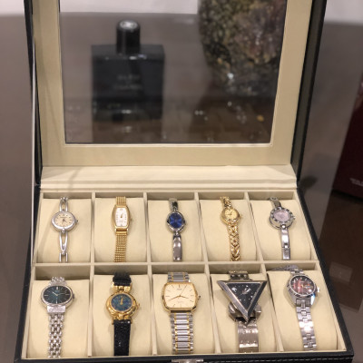 Hộp Đựng Đồng Hồ 10 Ngăn SAIKE SAIKE S102 Vỏ Da Pu Màu Đen