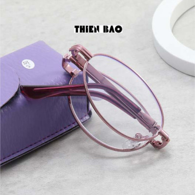 Kính lão thị, kính viễn thị trung niên đọc chữ màu Hồng sang KV8G PINK hàng đẹp tròng Nhật gấp gọn