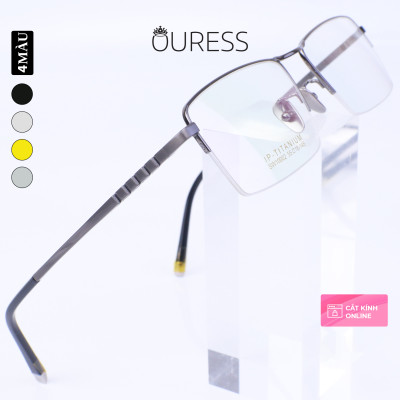 Gọng kính titanium thời trang nam siêu nhẹ siêu bền OURESS sw10002
