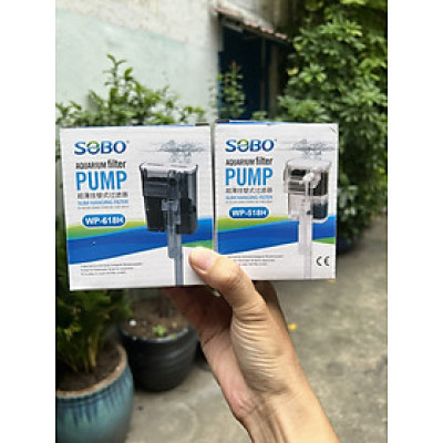 Lọc thác Sobo WP 518H 618H, 628H, 638H mini treo bể cá tép thủy sinh.
