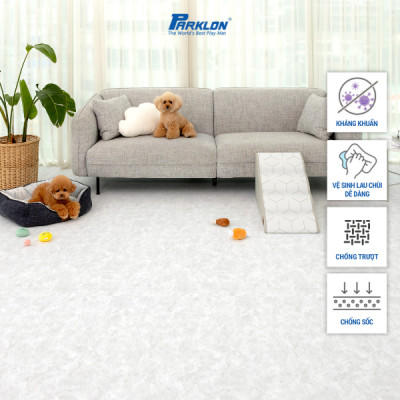 Thảm Thú Cưng Cao Cấp Parklon Hoa Văn Vân Đá Hoa Cương Vằn Chính Hãng Hàn Quốc (300x140x0.55)cm Chống Bụi Kháng Khuẩn Khử Mùi Chống Ồn Chống Trượt Chống Sốc (Pet Roll Mat-Crumble Marble)