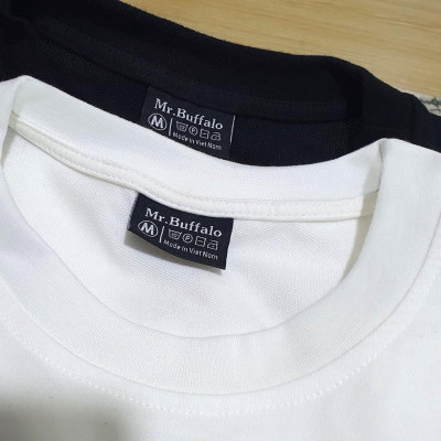 Áo dài tay nam, nữ Quỳnh Ak 2 màu đen, trắng dễ thương có bigsize Mr.Buffalo