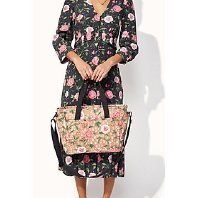 Cath Kidston - Túi đi làm/ du lịch/The Little Tripper - Tea Rose - Camel -1041095
