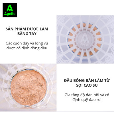 [Hộp 6 quả] Cầu lông nhựa chính hãng Agnite - siêu bền - phù hợp tập luyện, chơi thể thao - F2212