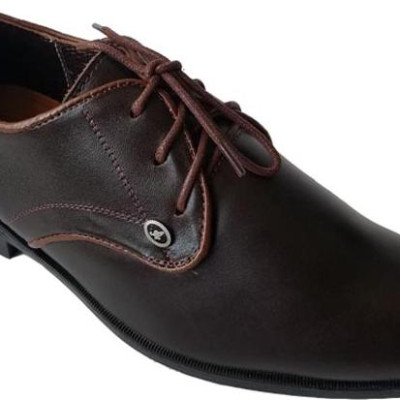 Giày Tây Cột Dây Nam Da Bò Thật GT107