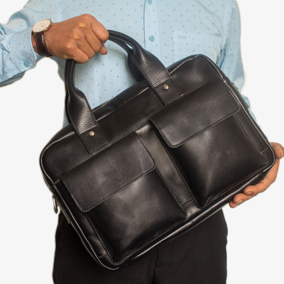 Cặp da công sở da bò Mill cao cấp B102 Bụi Leather - Bảo hành 12 tháng