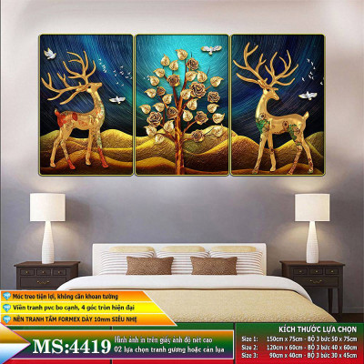 Tranh treo tường trang trí phòng khách, phòng ngủ, phòng ăn:4419L15F