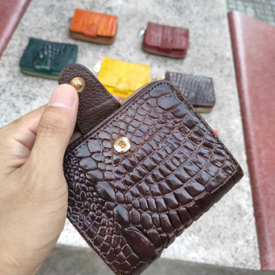 Ví nữ mini Da cá sấu màu Nâu huyền thoại!