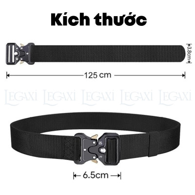 Thắt Lưng Dây Nịt Khóa Nhôm Canvas Quân Đội Tháo Nhanh Vải Nylong Dù Thời Trang Nam Nữ Unisex Legaxi