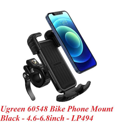 Ugreen UG60548LP494TK 6.8inch Giá đỡ điện thoại chất liệu nhựa ABS PVC silicon gắn xe đạp địa hình màu đen - HÀNG CHÍNH HÃNG