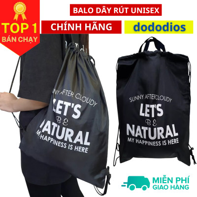 Balo dây rút unisex, Balo dây rút gấp gọn, vải dù chống thấm nước, Balo dây rút unisex, túi gấp, túi dây rút - vải dù chống thấm nước - Chính hãng dododios