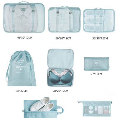 Set 8 Túi Đựng Đồ Du Lịch Cho Vali KUNBE Phiên Bản Cao Cấp Chất Liệu Dày Dặn, Siêu Tiện Lợi