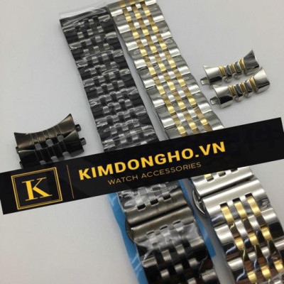 (TẶNG KÈM CHỐT VÀ DỤNG CỤ THAY DÂY) Dây đúc đồng hồ inox không rỉ 7 mắt đủ size 18mm 19mm 20mm 21mm 22mm