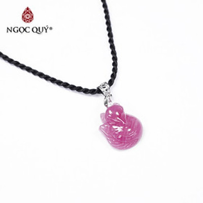 Mặt dây chuyền hồ ly đá ruby 16.9x14.2mm mệnh hỏa, thổ - Ngọc Quý Gemstones