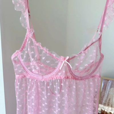 Váy Ngủ Ren Xuyên Thấu Quảng Châu Cao Cấp Kèm Chip Gợi Cảm