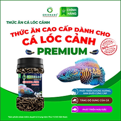 Thức ăn Cá Lóc Cảnh bổ sung dinh dưỡng GREENABC - Phát triển khung xương, màu sắc, tăng độ sung - Hộp 65g