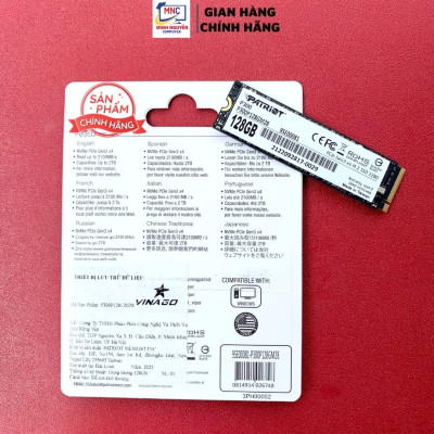 Ổ cứng SSD PATRIOT 256G P300 M.2 2280 NVMe Gen 3x4 - P300P128GM28 - Hàng Chính Hãng
