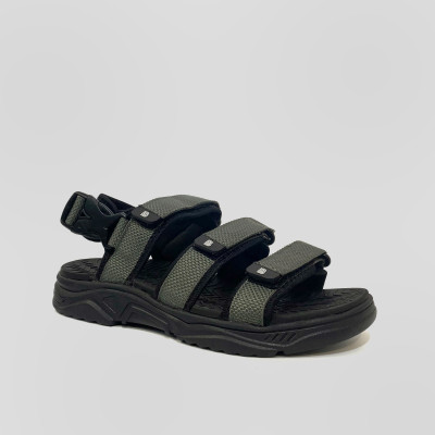 Giày Sandal Nam The Bily 3 Quai Ngang - Màu Xám BL04