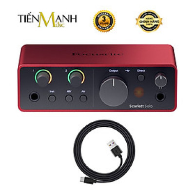 Focusrite Solo Gen 4 Sound Card Âm Thanh Scarlett - Focus USB Audio SoundCard Gen4 Hàng Chính Hãng