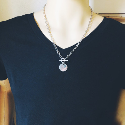 Vòng cổ thời trang nam nữ titan thép mix vảy tròn