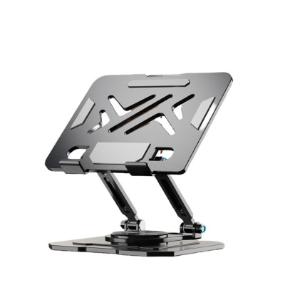 Kệ đỡ giá đỡ đế tản nhiệt cho laptop máy tính bảng hợp kim nhôm gấp gọn xoay 360 độ nhiều nấc độ cao K31- Hàng chính hãng