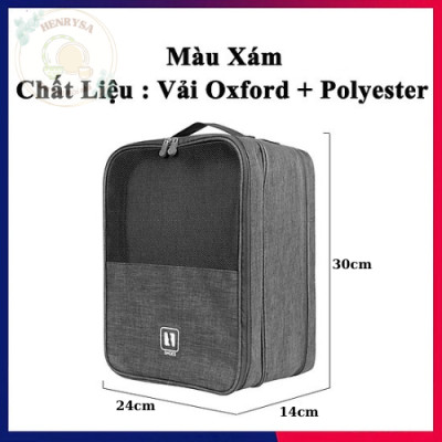 Túi Đựng Giày Dép Du Lịch,Túi Bảo Quản Giày Dép Gắn Vali Du Lịch,Thể Thao Tiện Dụng 3 Ngăn Chống Nước - HENRYSA