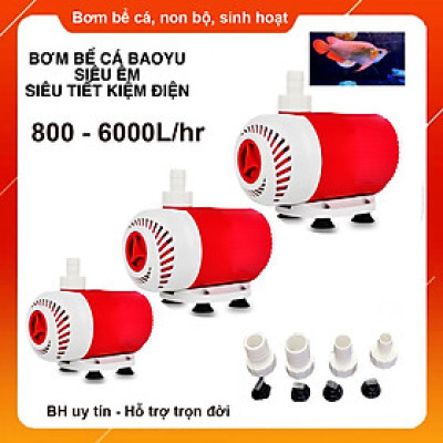 Máy bơm nước bể cá cảnh BAOYU BY102 BY103 30W BY104 40W BY105 50W cao cấp, siêu bền, tiết kiệm điện. Bảo hành uy tín