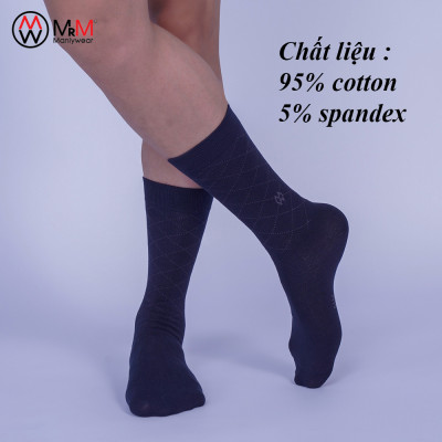 Hộp 5 đôi tất vớ đi giày tây nam công sở cổ cao MRM Manlywear - mix 4 màu, sợi cotton cao cấp thoáng khí, chống hôi chân