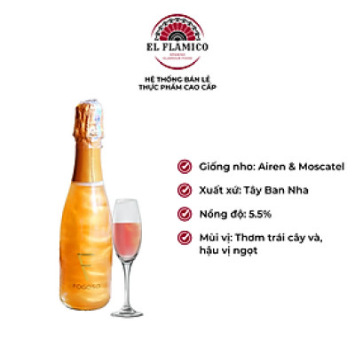 Rượu vang sủi Tây Ban Nha Sparkling Fogoso Bronce 375ml (5.5%)