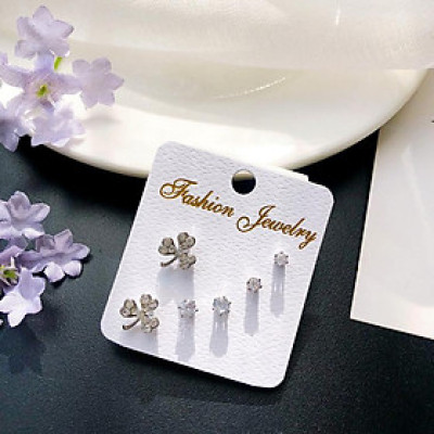 Sét 3 đôi bông tai / khuyên tai cao cấp thời trang Hàn Quốc BT180