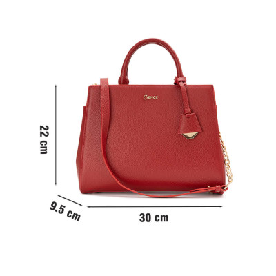 Túi Xách Nữ Da Thật Túi Đeo Chéo Công Sở GENCE TX21 Da Bò Cao Cấp Màu Euphoria
