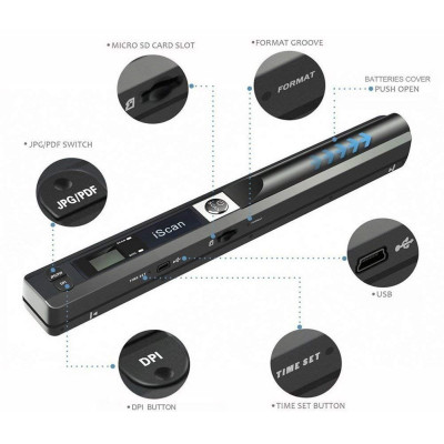 Máy Scan cầm tay Procam iScan 900DPI Cao Cấp - Hàng Nhập Khẩu