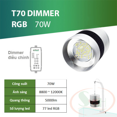 Đèn led lon Week RGB T series T70 / T90 Pro rọi mini rocket led UV bể cá tép thủy sinh