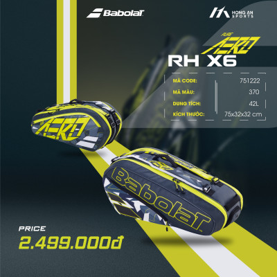 Túi Vợt Tennis 2 ngăn Babolat PURE AERO X6 2023 (751222-370)