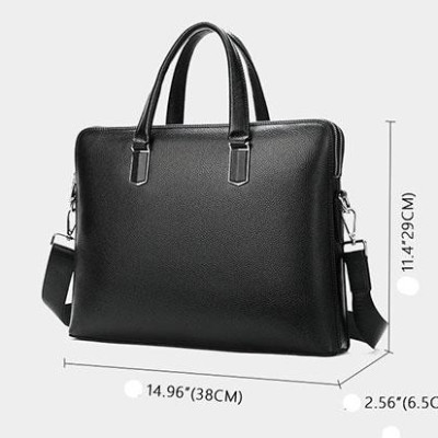 Cặp nam văn phòng da bò thật Marrant BHM17613 Màu Đen Túi xách công sở nam. Vừa laptop 14inch. Hàng chính hãng.
