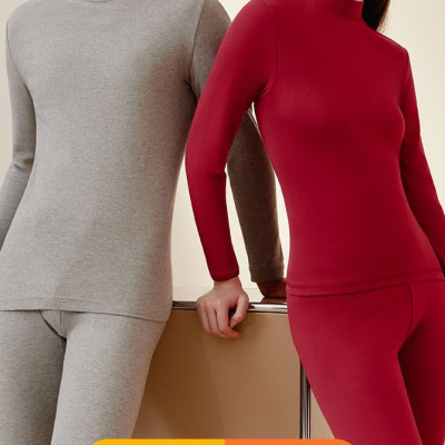 Bộ giữ nhiệt cao cổ cho nữ Quần áo giữ ấm chống lạnh bó sát cho nữ