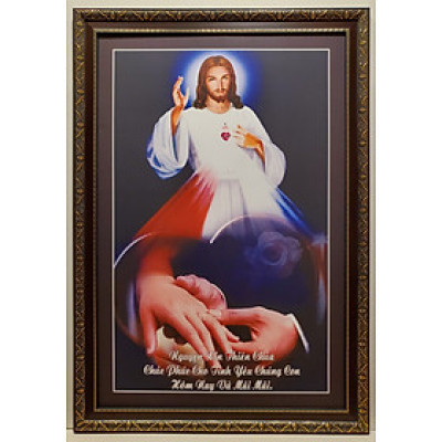 Tranh in dầu Chúa Giesu -Gia đình thánh gia -Đức mẹ.