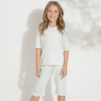 Bộ Đồ Thun Lửng Bé Gái Vincy Thoáng Mát KTL010S01